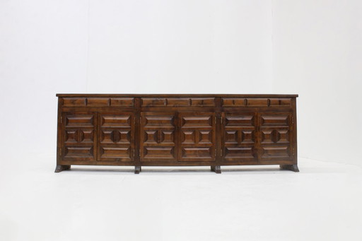 Vintage Brutalist sideboard from the 1970s