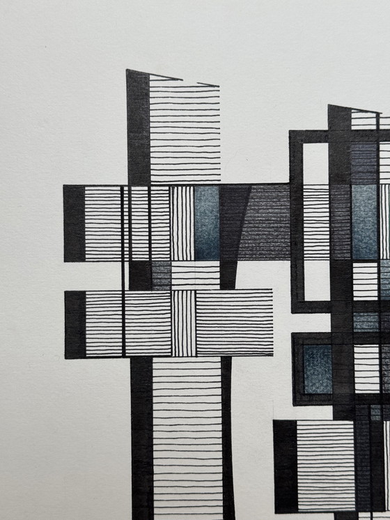 Image 1 of Eugène Eechaut (1928-2019) - Geometrical Composition, Ink, 1989