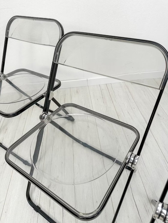 Image 1 of 3x Vintage Plia Folding Chairs by Giancarlo Piretti for Anonima Castelli