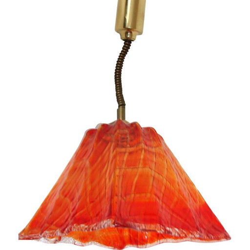 Vintage glazen hanglamp, 1970
