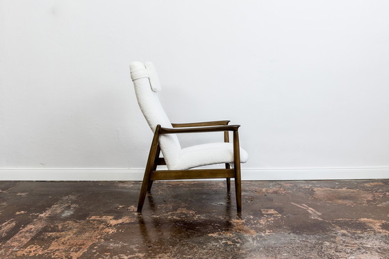 Image 1 of Mid Century Sessel mit hoher Rückenlehne von Edmund Homa, GFM, Polen, 1960er Jahre