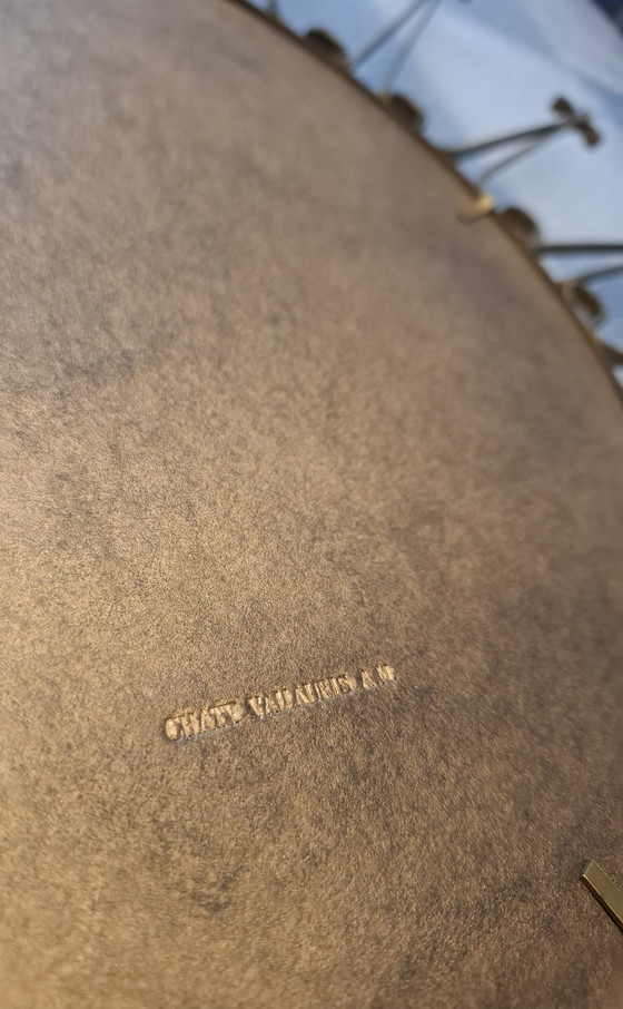 Image 1 of Seltener Chaty Vallauris Sonnenspiegel 77cm signiert konvexes Glas 1955