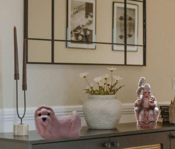 Image 1 of Shih Tzu in pelle artigianale di metà secolo – "Chateau Leather" (Canada)