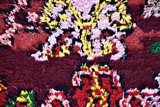 Image 1 of Vintage Marokkaans Boucherouite vloerkleed - 214 x 95 cm