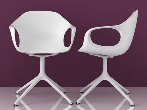 Kristalia Elephant Draaistoel/Bureaustoel Wit – draaistoelen, Metal, Plastic