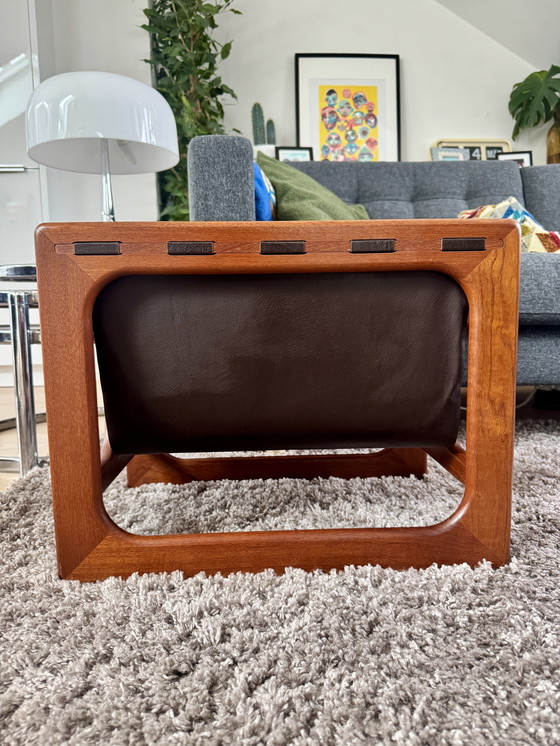 Image 1 of Aksel Kjersgaard portariviste portagiornali vintage della metà del secolo moderno design danese in teak doppio contenitore