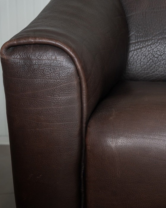 Image 1 of Canapé deux places vintage DS-47 de De Sede, canapé en cuir à encolure épaisse, assise extensible, années 1970