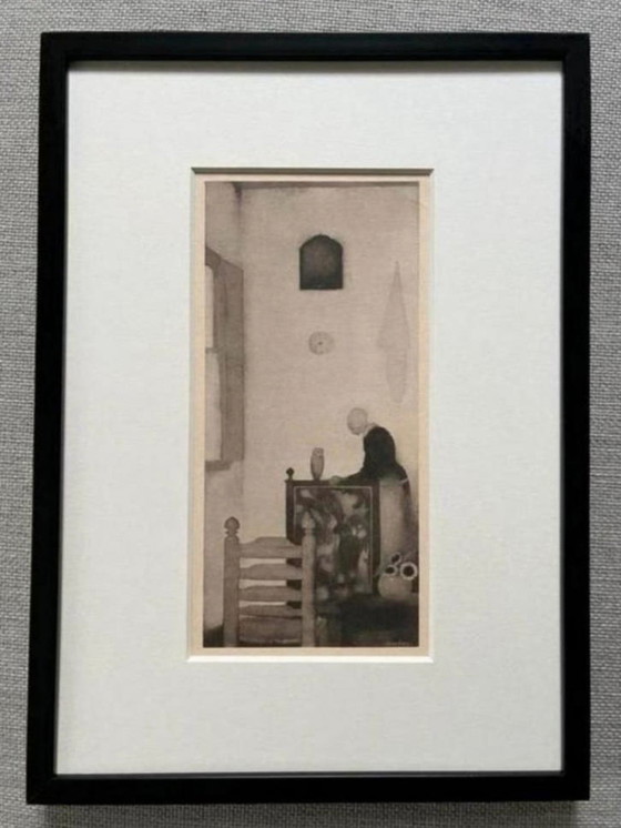 Image 1 of Jan Mankes 1889-1920 / Heliogravure originale Madre nella stanza 1923