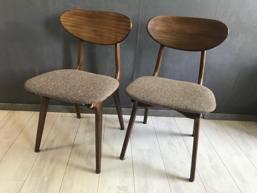Set of Vintage Louis van Teeffelen Dining Table Chairs Jr. 60