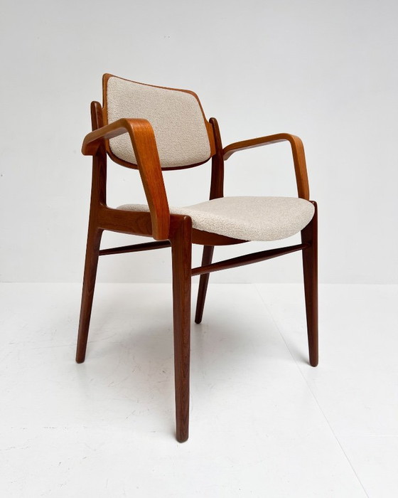 Image 1 of Juego de 4 sillas Hartmut Lohmeyer retapizadas para Wilkhahn, década de 1960.