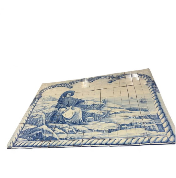 280 piastrelle Azulejos dipinte a mano / Enrico il Navigatore di C. Constantia / Jorge Gardoso 1996 / (photo 4 of 12)