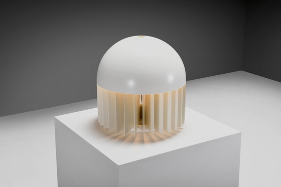 Image 1 of Large Metal 'MT' Table / Floor Lamp by Giancarlo Mattioli for Sirrah, Italy 1969