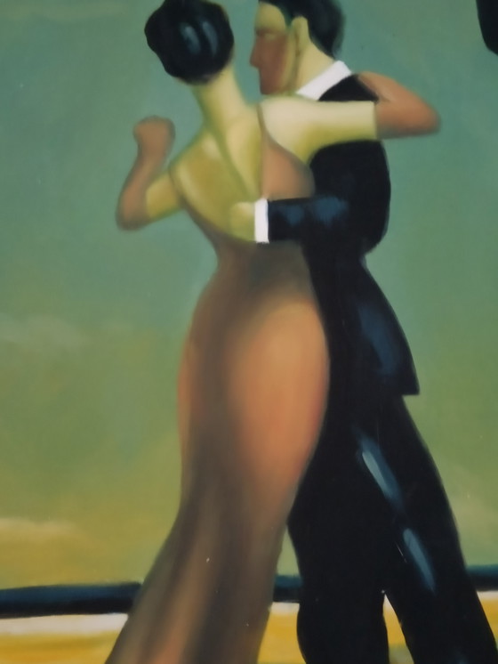 Image 1 of Stylish figurative painting – “Dance in the Wind” – inspired by Jack Vettriano