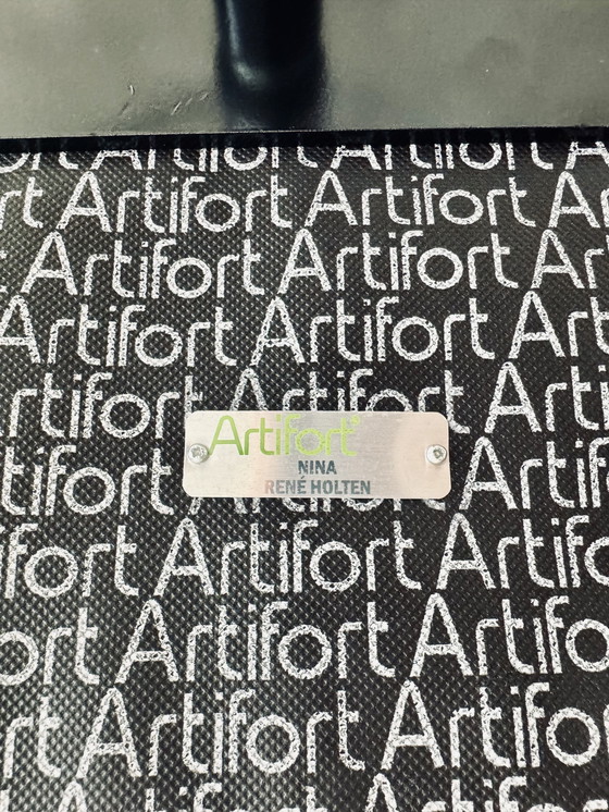 Image 1 of Artifort Nina Tabouret de bar, Leder weiß, Fuß poliertes Aluminium/Chrom, 2 Stück