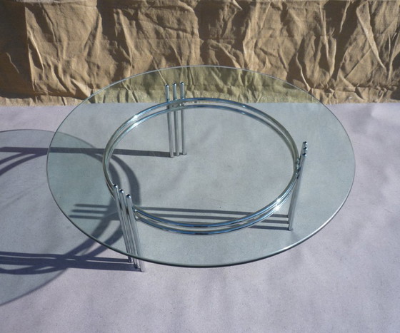 Glass and Chrome Coffee Table (photo 4 of 7)