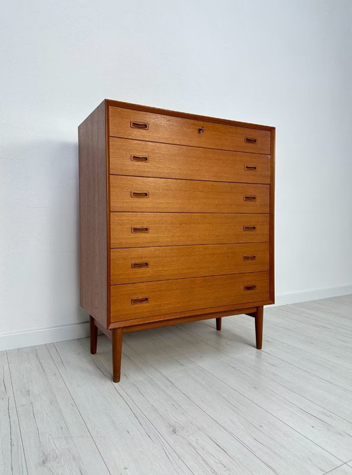 Vintage Dänische Teak Kommode Schrank von Omann Jun Møbelfabrik 60er 70er Jahre