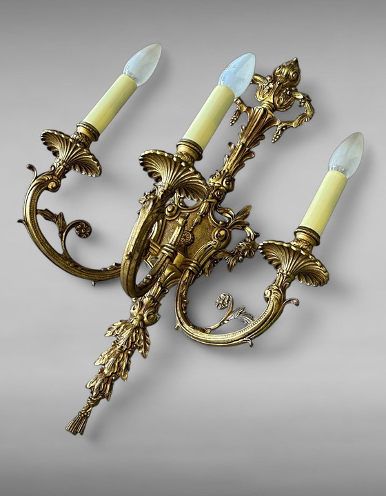 Image 1 of Empire Stijl Kandelaar Wandlamp Art Deco Vintage Lamp