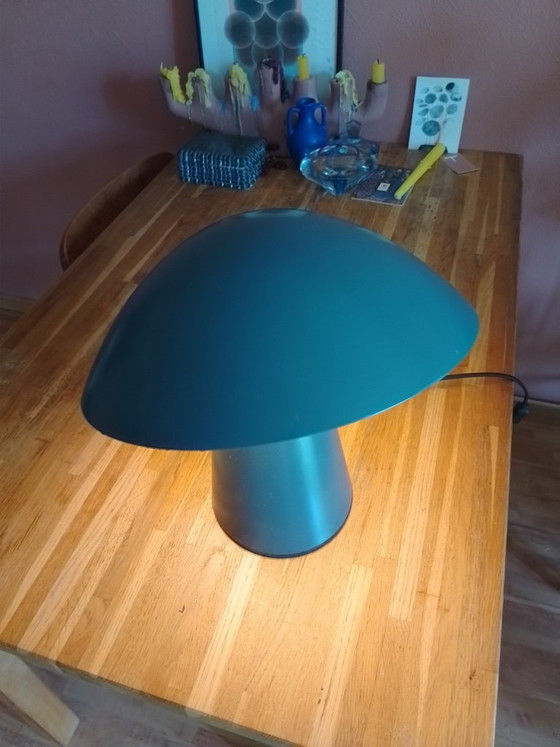 Image 1 of Habitat mushroom lamp in blue-grey metal