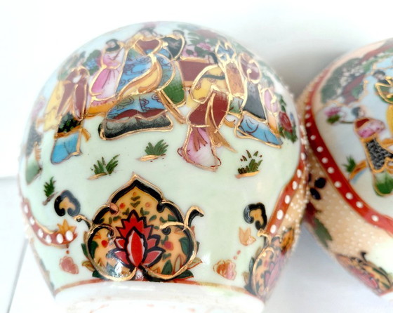 Chinese Ginger Jars Satsuma Style Geisha Decor 70s/80s – Chinoiserie, Vases, Porcelain (photo 10 of 10)