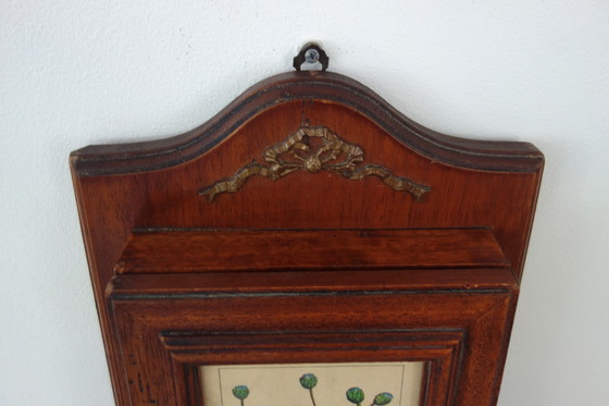 Image 1 of Boite à Clés et Porte Lettres Vintage Gravure Botanique