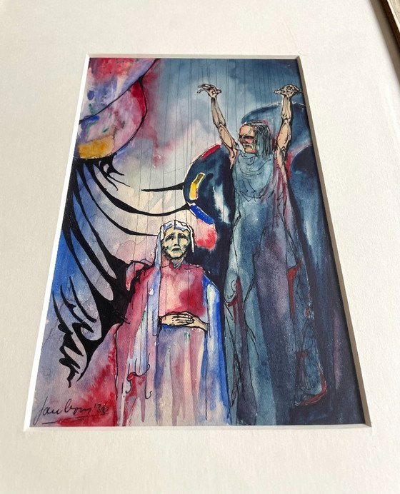 Image 1 of Original 1936 European Dutch Expressionist Signed Painting