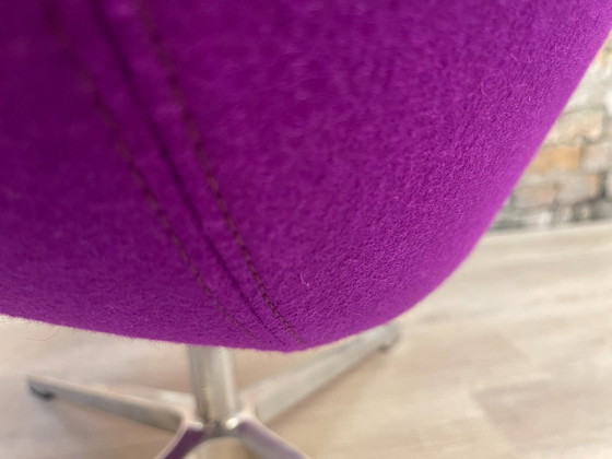 Allermuir Open A640, Fuchsia stof | PearsonLloyd, Draaistoelen, Textiel, Metaal, Paars, Modern (foto 14 van 15)