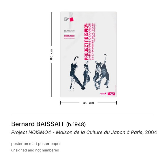Bernard Baissait Poster Project Noismo4 - Maison de la Culture du Japon à Paris – Paper (photo 3 of 5)