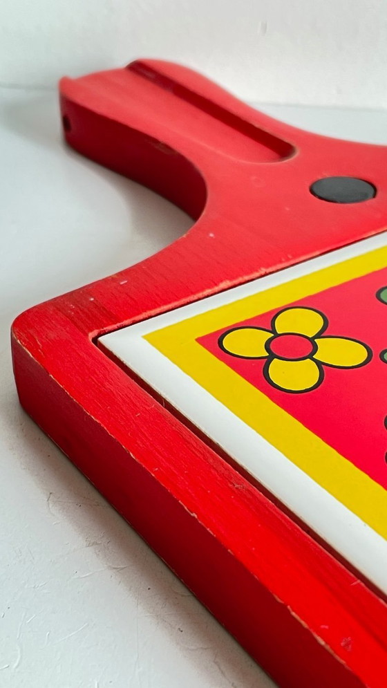 Image 1 of Vintage rode onderzetter