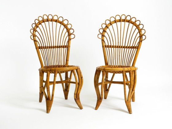 Image 1 of Dos preciosas sillas de bambú originales de Italia de los años 60