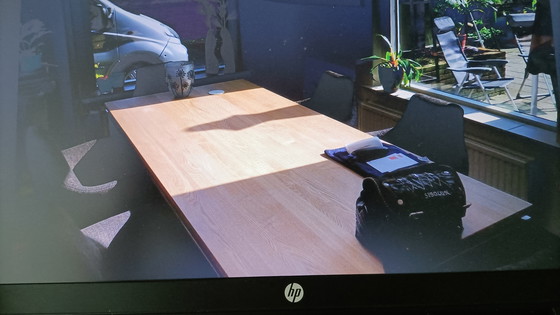 Image 1 of Mesa de comedor con tapa de cristal y/o madera