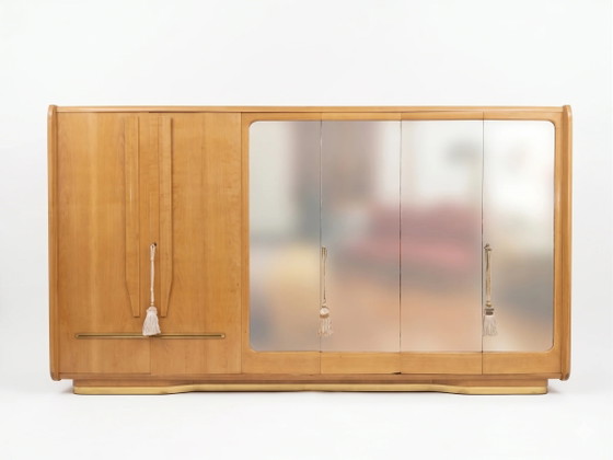 Vittorio Dassi Wardrobe, Modern Furniture, La Permanente Cantù – Wood, Brass, Mid Century Modern (photo 2 of 3)