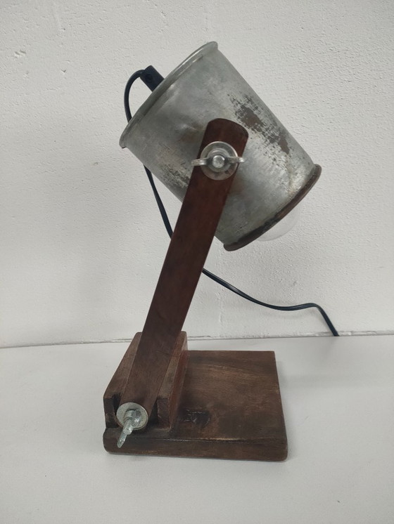 Image 1 of Retro tafellamp nachtkastlampje bliklamp