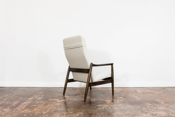 Image 1 of Mid Century Modern High Back Armchair By Edmund Homa In Kvadrat Fabric, Gfm, Poland, 1960s