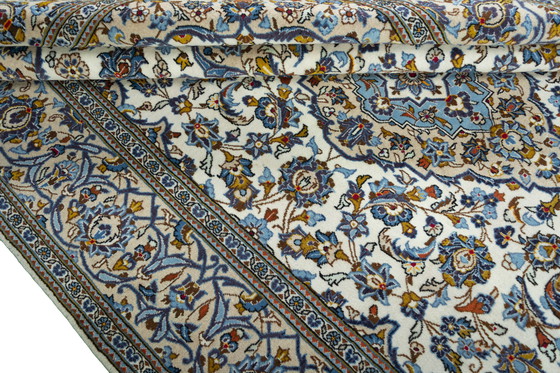 Image 1 of Handgeknoopt Kashan kurk - 317 x 195 cm - Beige