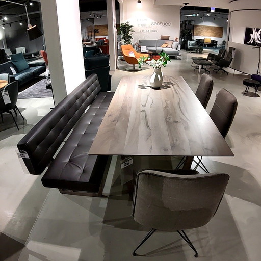 Rolf Benz Linear dining table - 220x98 (set of 3 dining chairs and dining bench)