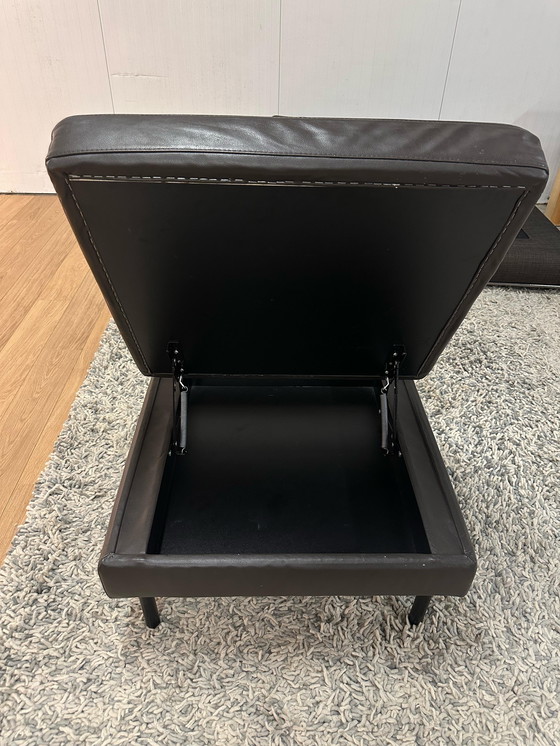 Image 1 of Bolia Hocker Brown Leather | With Storage | Top Condition