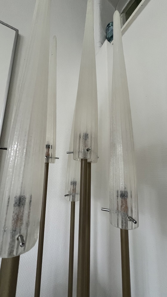 Lampade da terra design vintage vetro cristallo – Metal, Murano Glass (photo 3 of 10)