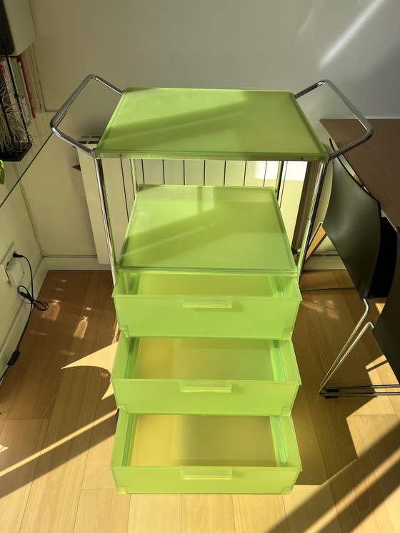 Kartell Mobil 3 Drawers Trolley – Storage cabinet, Plastic, Chrome (photo 2 of 6)