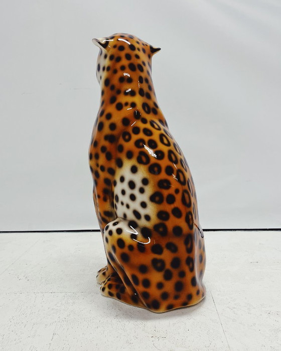 Image 1 of Leopard Sculpture Ceramic