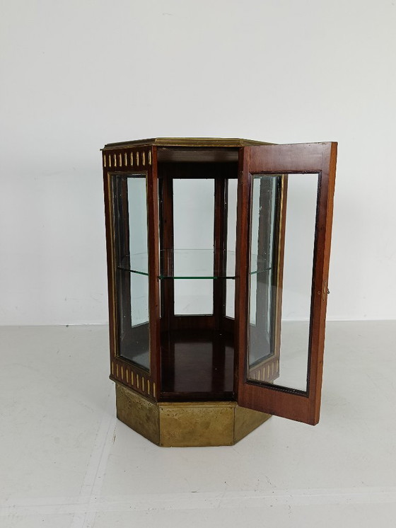 Image 1 of Octagonal Display Cabinet 19 century