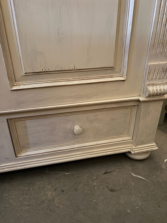 Credenza con vetrina Brocante / Armadio, Credenze con vetrina, Legno, Crema (foto 4 di 6)