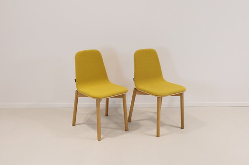 Bogaerts oak wooden chair with upholstery