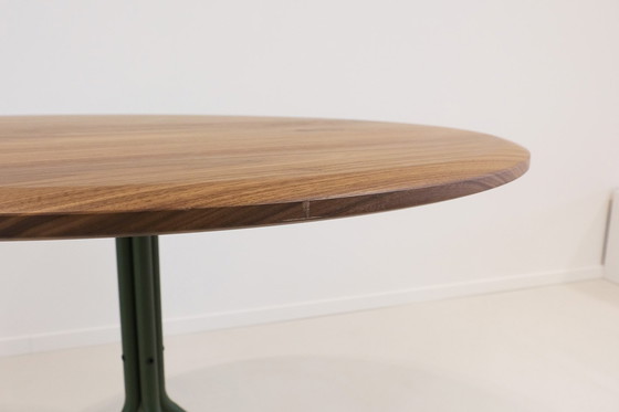 Image 1 of Bogaerts walnut table with green frame