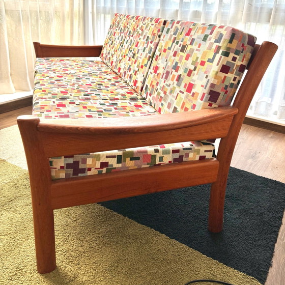 Vintage Dyrlund 3-zitsbank – Massief Teak – Deens Mid-Century Design – Nieuw Gestoffeerd – 3-5 zitsbanken (photo 2 of 7)