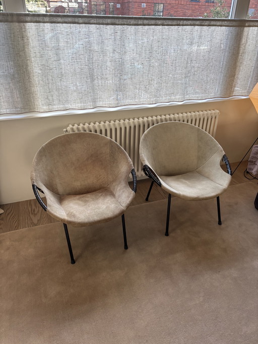 2x Sillas tipo globo vintage - Lusch Erzeugnis - Años 60