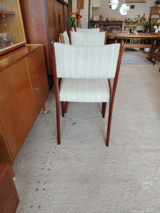 Image 1 of Vintage set of 6 teak Danish dining chairs