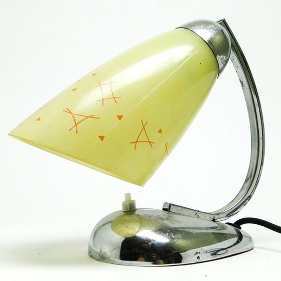 Bedside Table Lamp by J. Hurka for Napako, Former Czechoslovakia, 1960s – Metal, Chrome (photo 7 of 13)