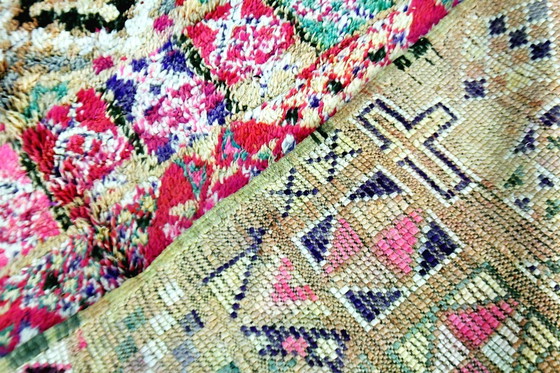 Image 1 of Vintage Zemmour Marokkaans Vloerkleed - 315 x 207 cm | Roze & Beige