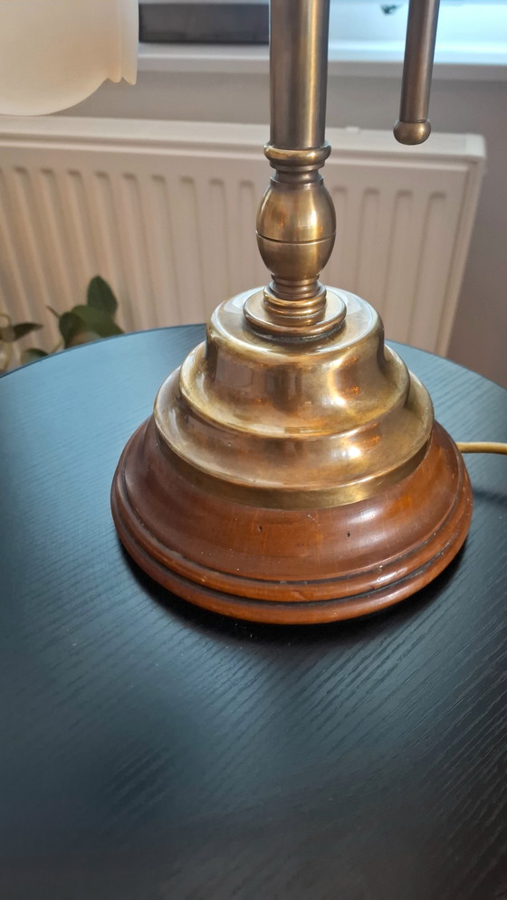 Image 1 of Bureaulamp vintage messing 