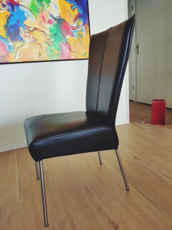 Lederen Eettafel Stoelen (6 stuks) – Eetkamerstoelen, Leather (photo 3 of 5)